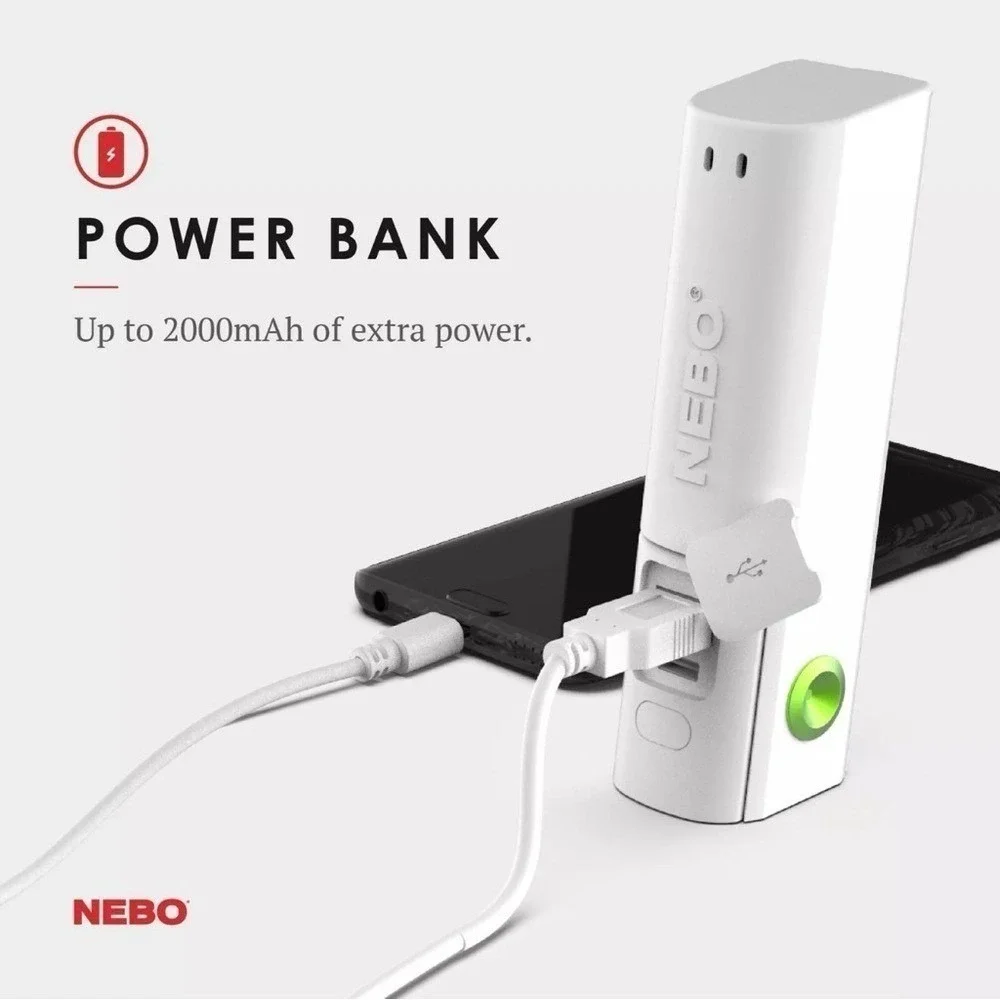 NEBO PAL-360 Power Bank Light Fan USB-C Rechargeable New